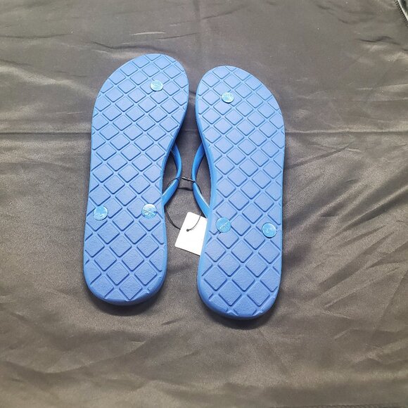 BNWT Vera Bradley Etched Floral Pool Blue Flip Flops -Large 9/10 - Picture 6 of 6